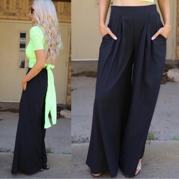 BNWT Fashionomics Wide Leg Pants, Royal Blue - Picture 2 of 4